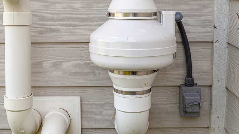 Checking for radon while performing home inspection services