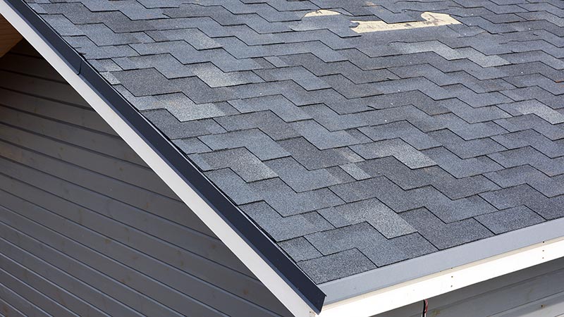 Roof of a house seen while performing home inspection services